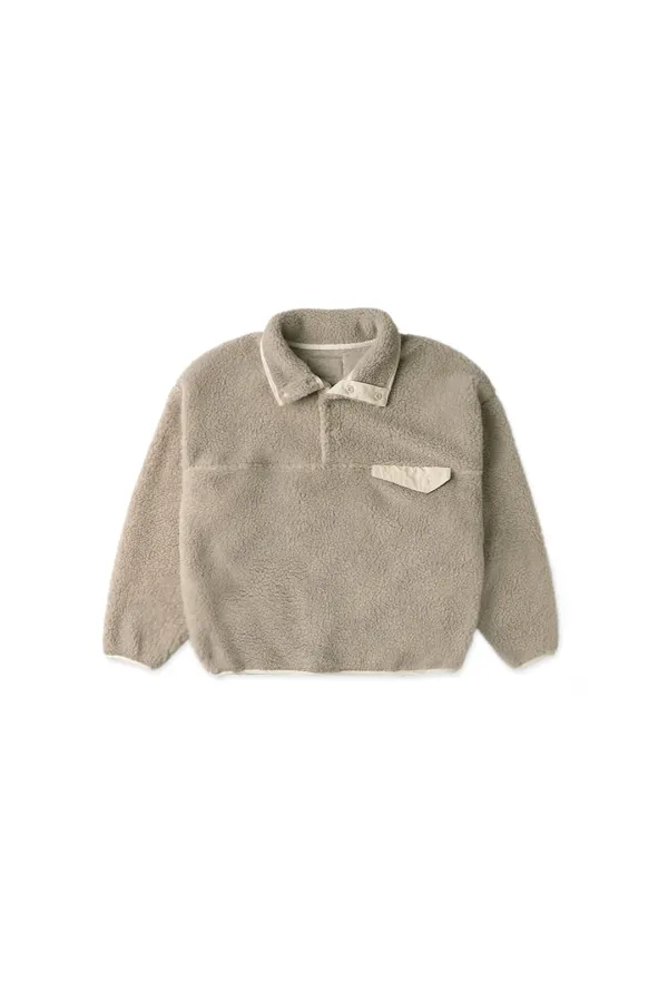 Teddy fleece anorak_mocha