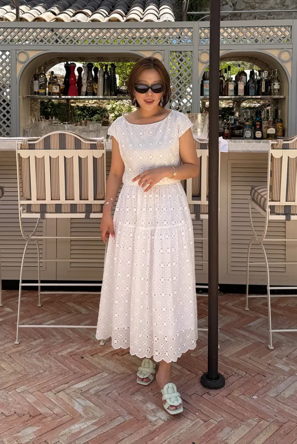 Serena Lace Dress (White)
