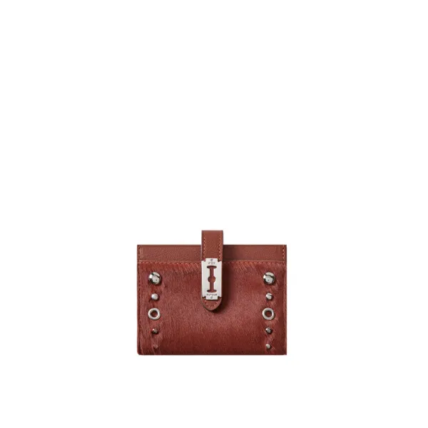 Magpie Goth Stud Card Wallet (맥파이 고스 스터드 카드지갑) Brown