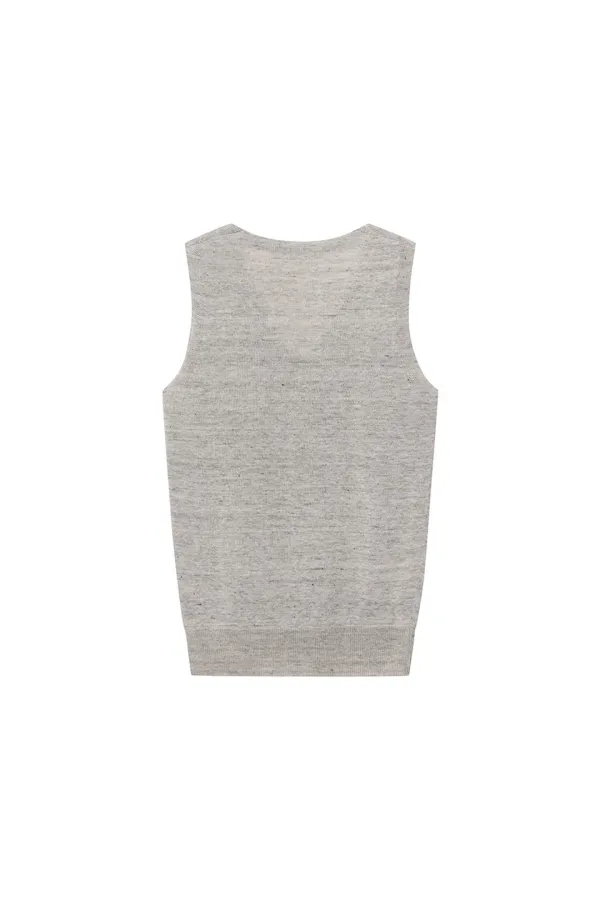 LENA KNIT VEST [LIGHT GREY]