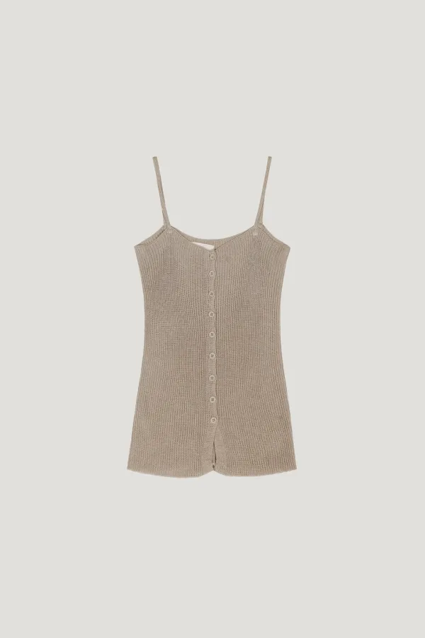 Vale Button Knit (Beige)