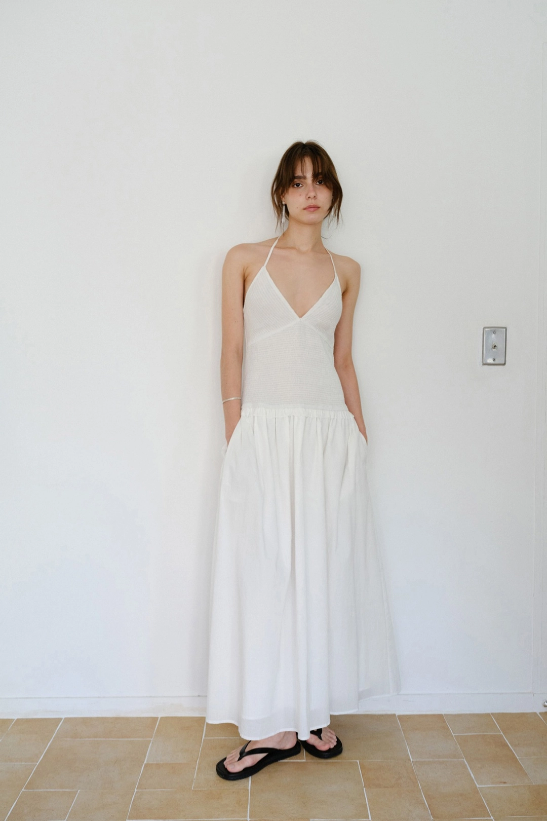 더릴 Sandy Halter Neck Dress_Ivory 상품 이미지 2