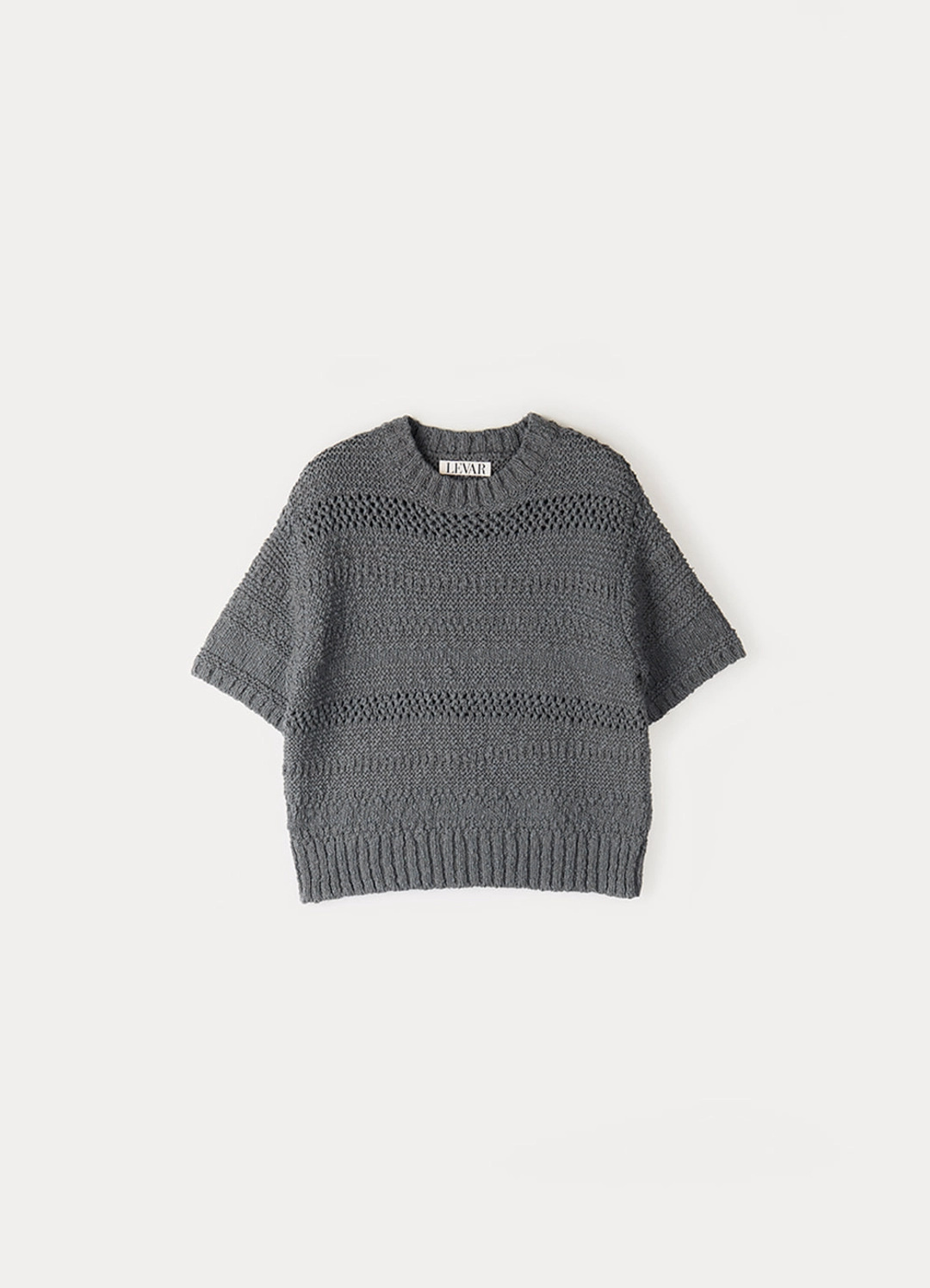 르바 Signature Cotton Round Knit - Charcoal 상품 이미지 1