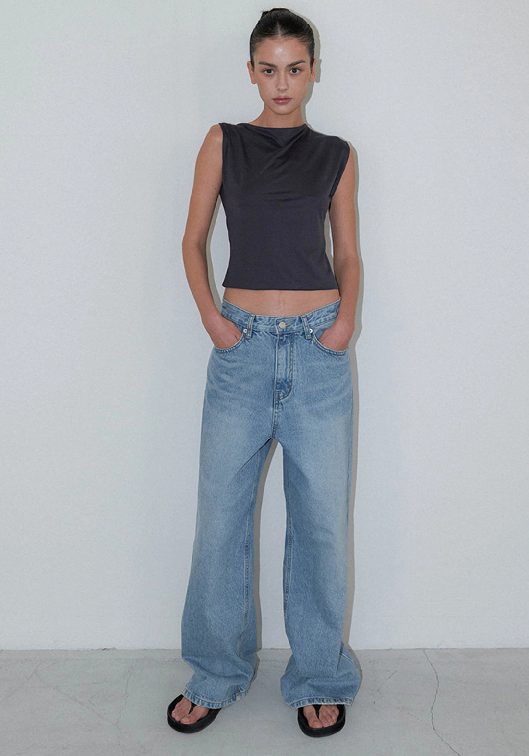 이브세이지 Low rise wide denim 상품 이미지 2