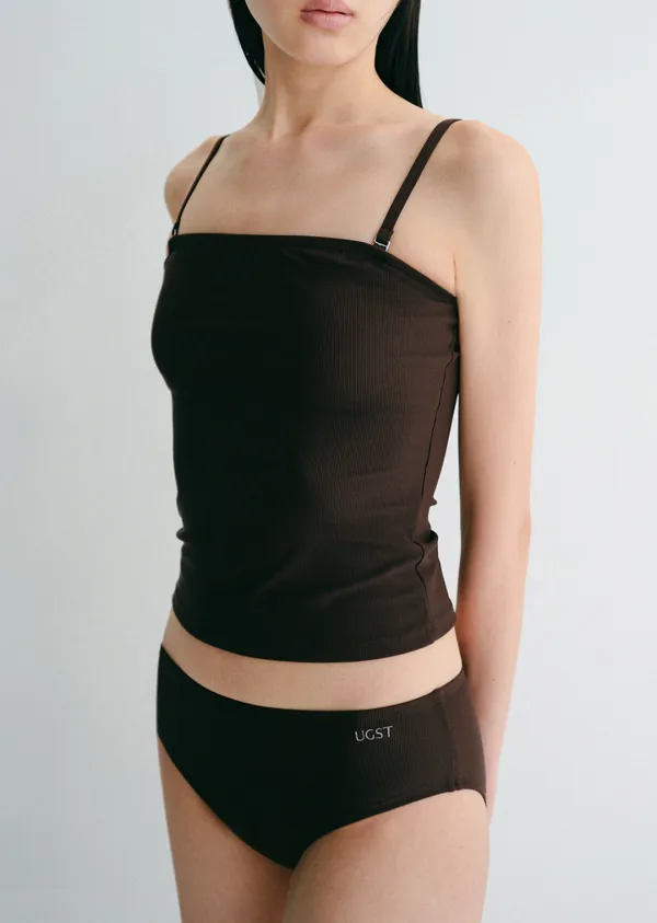 ribbed swim set (brown)