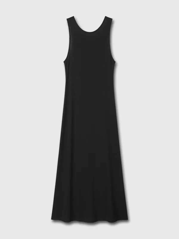 TWISTED LONG DRESS_ BLACK