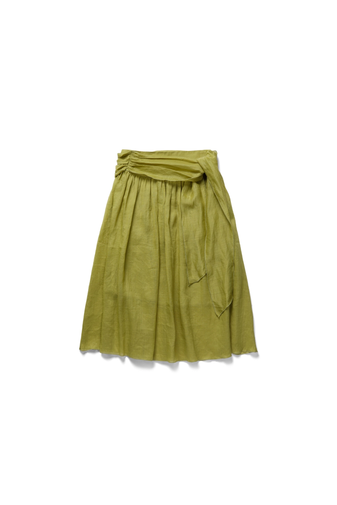 위드아웃썸머 Almond strap skirt_lime 상품 이미지 1