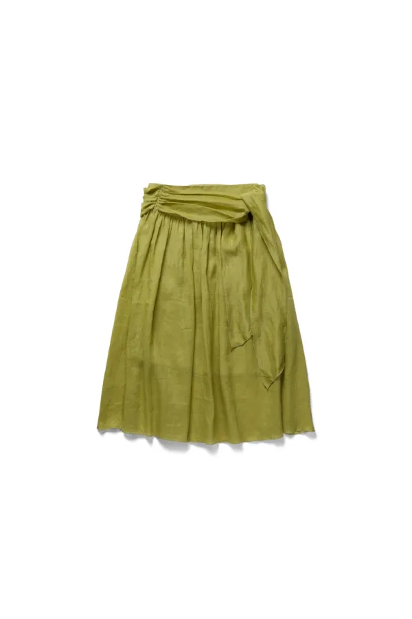 Almond strap skirt_lime