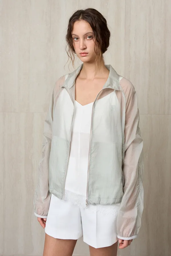 SHEER WINDBREAKER JACKET SEASALT