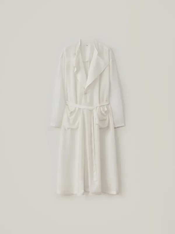 Sheer Trench Coat - Ivory
