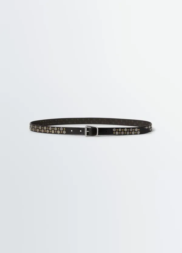RIO STUDS BELT 20 MM IN LEATHER