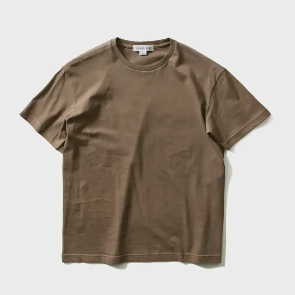 TF2-TS07 하이 소프트 라운드 티-브라운