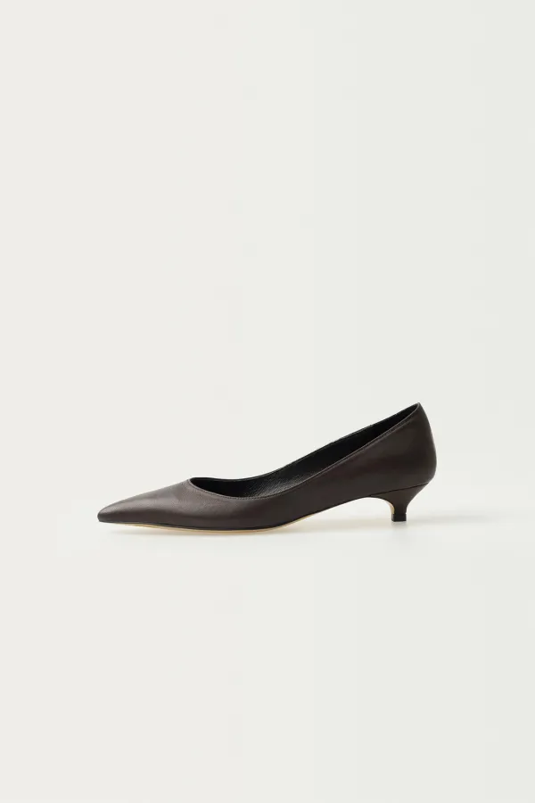 Pointed kitten-heel (Espresso brown)