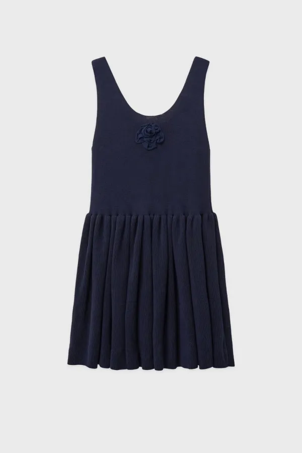 SN Rose Knit Dress (Navy)