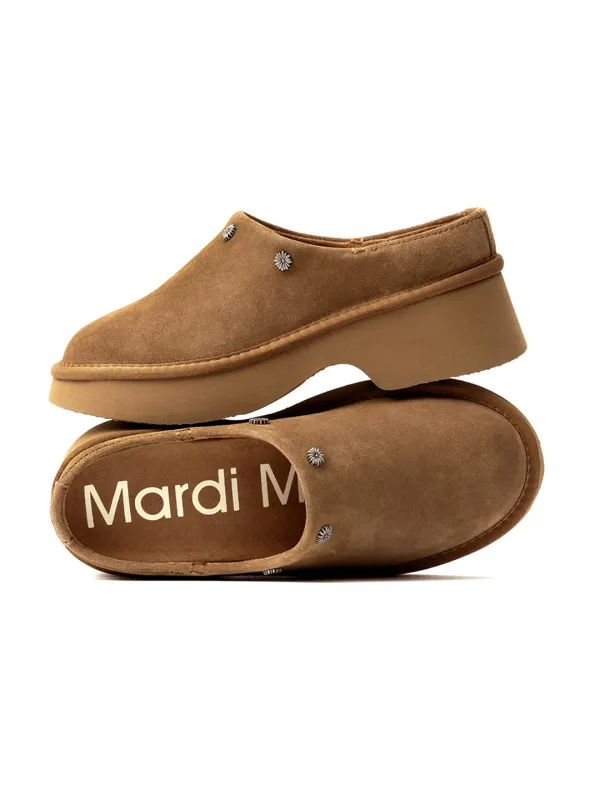 FLOWER RIVET WINTER PLATFORM MULE II_CHESTNUT