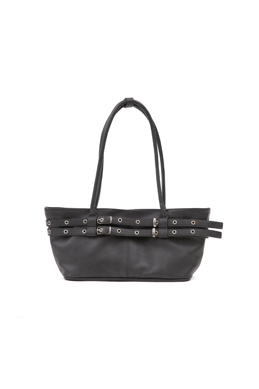 여밈 미니 벨티드 보트 백 mini belted boat bag (charcoal) 상품 이미지 1