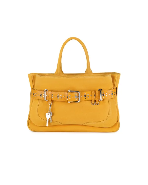 TOTE BROCLE [SUEDE MUSTARD COMBI]