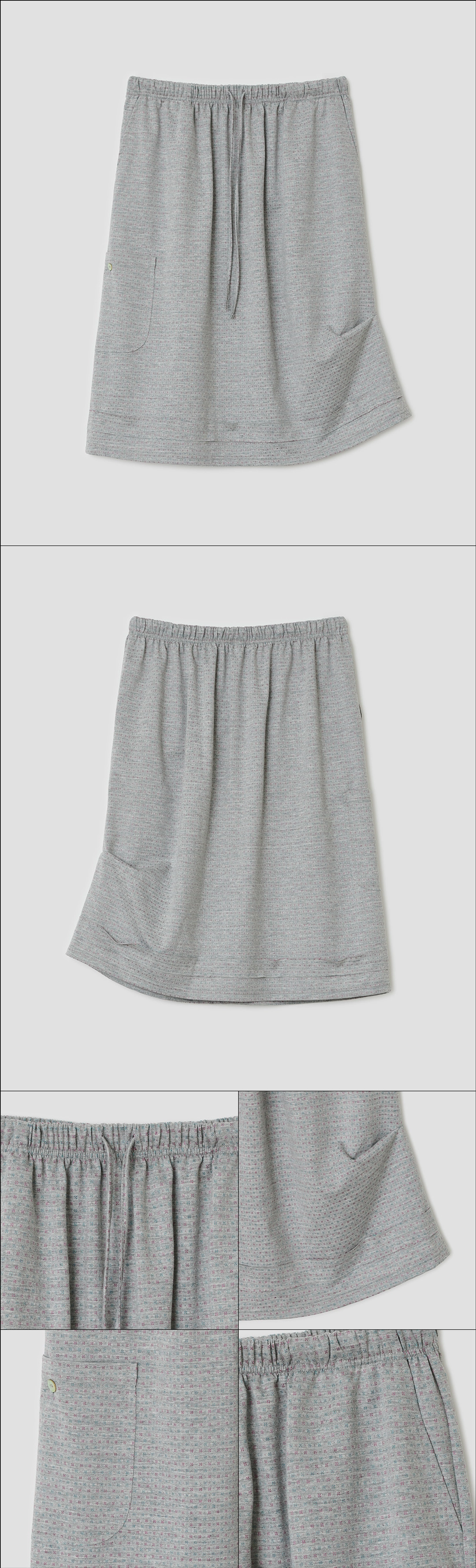 타입서비스 Pocket Ruched Skirt [Gray] 상품 이미지 2