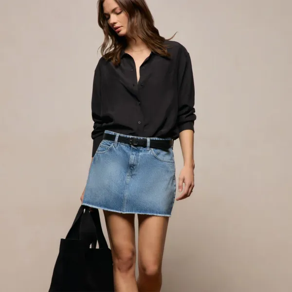 5 Pocket Denim Mini Skirt - Vintage Pacific