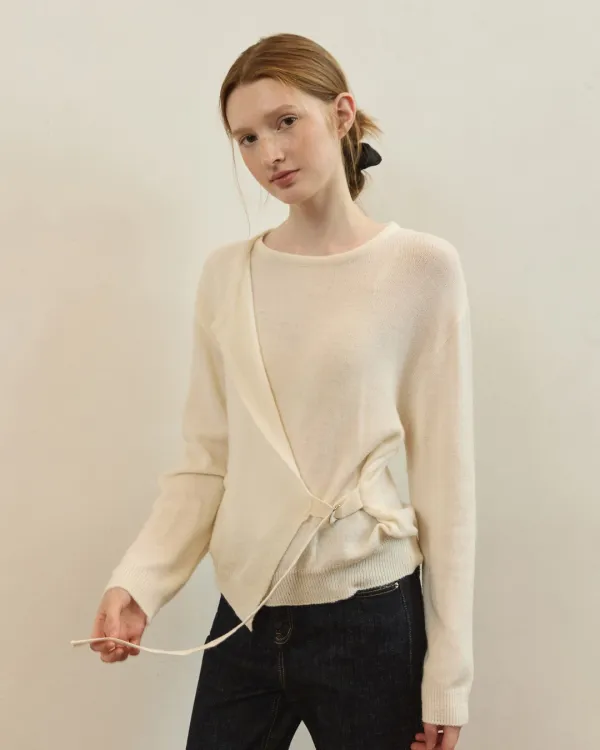 Bouckle lap modern knit - ivory