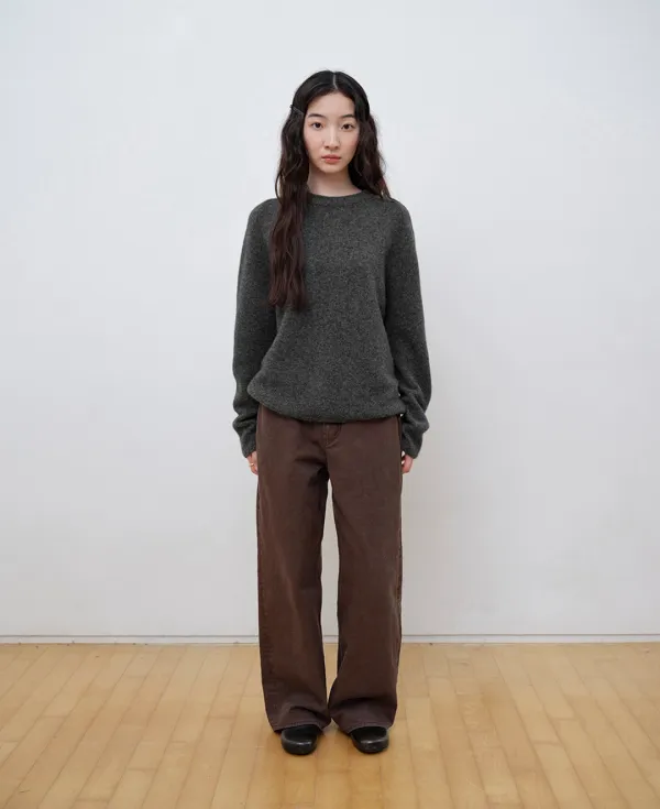 Double Back Yak Blend Knit_CHARCOAL