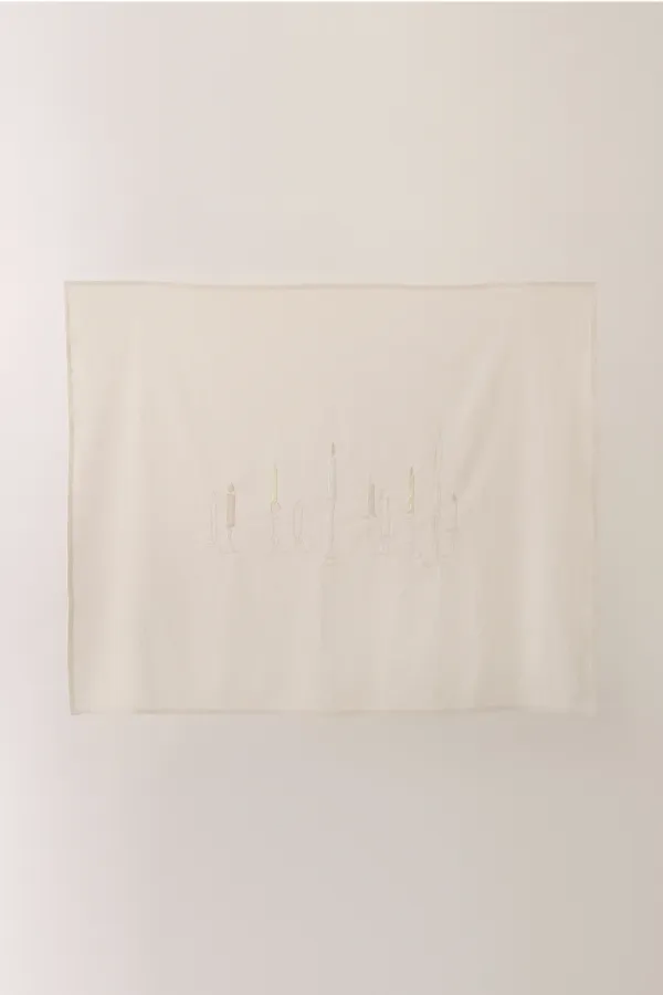 Candle Tablecloth, Ivory