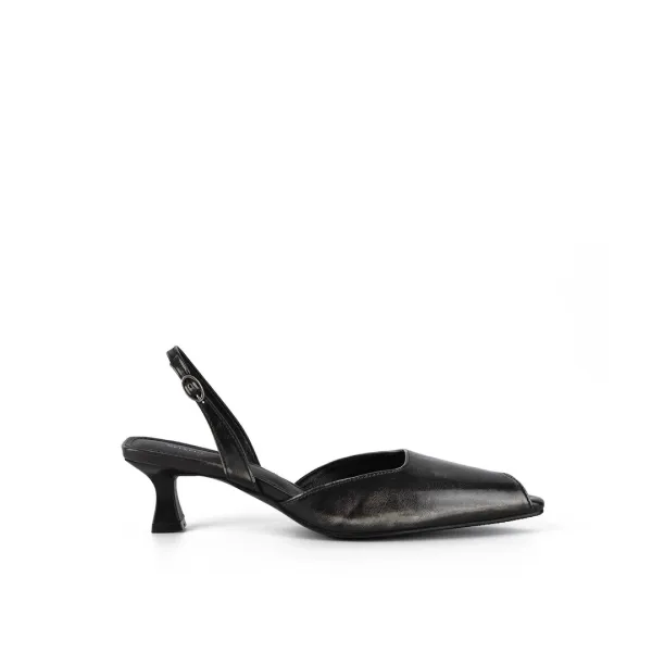 CIEL PEEP TOE SLINGBACK / VINTAGE CHARCOAL