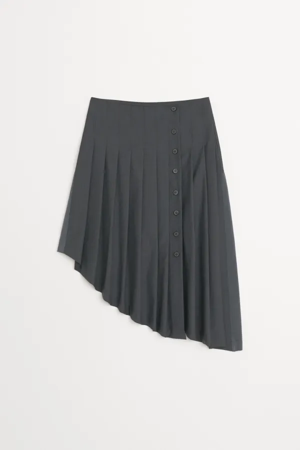 Yoon Unbalanced Pleats Skirt