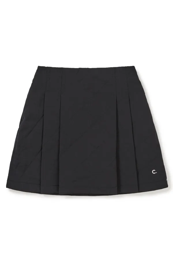 [24FW clove] Quilted Skirt (Black)