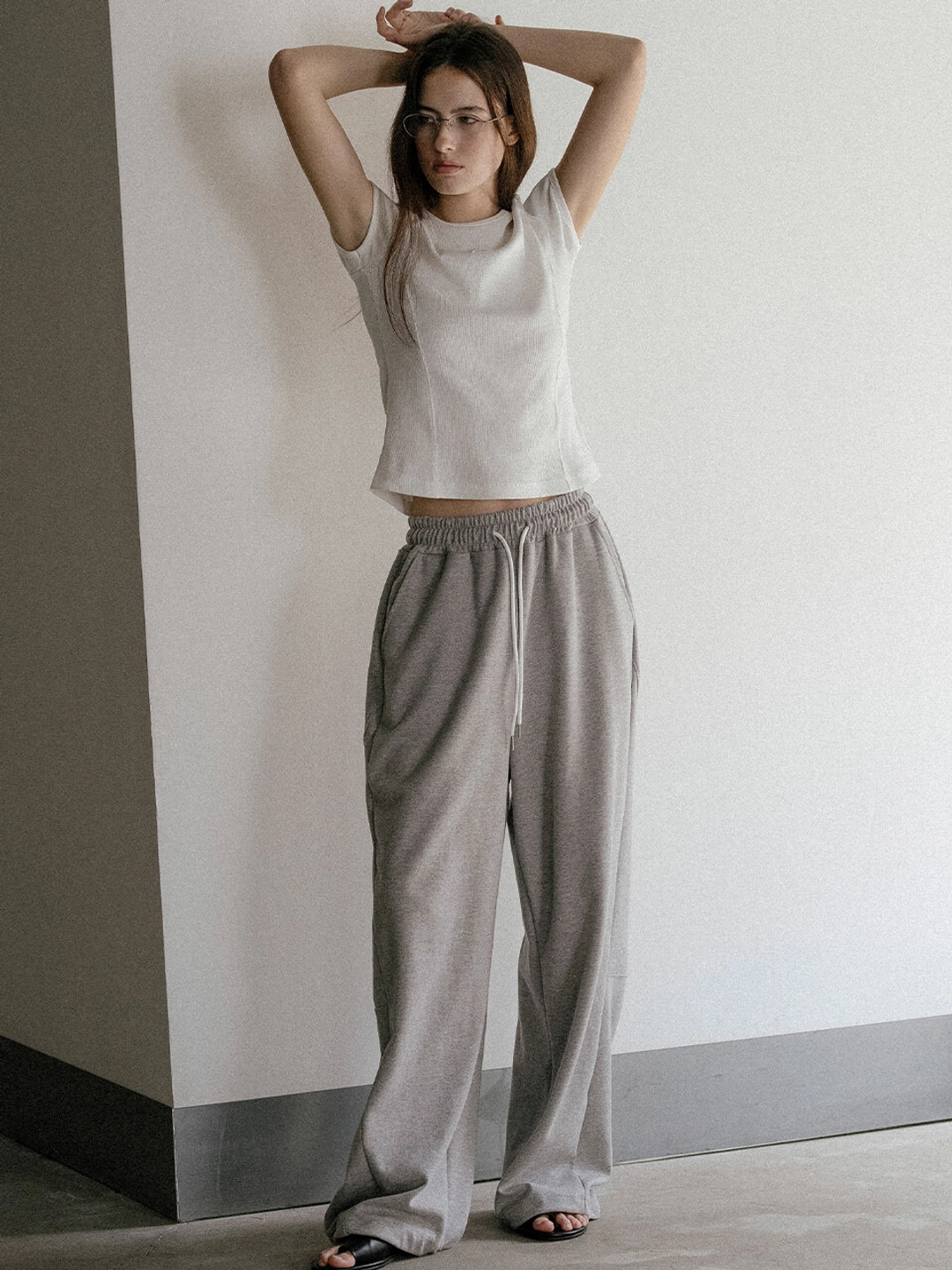 노운베러 Cut line ribbed T-shirt [KNSS03TS17]_Ivory 상품 이미지 2