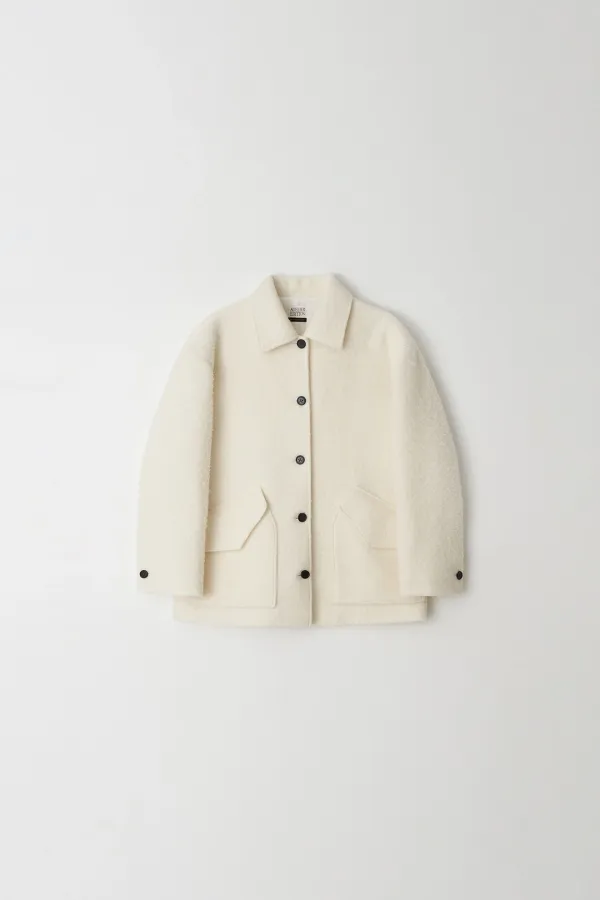 Diagonal Pocket Jacket (Ivory)