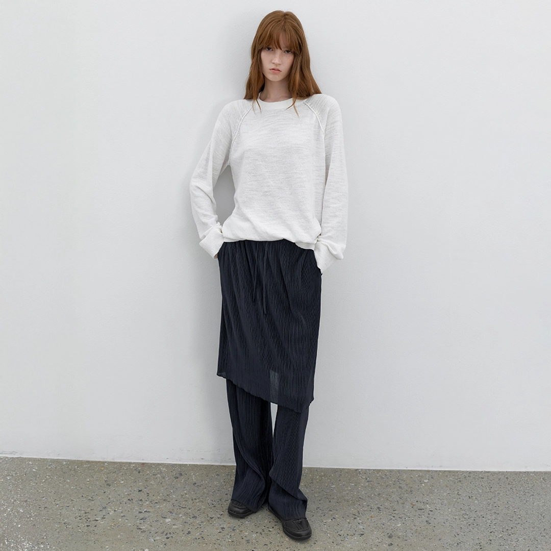 아뜰리에 나인 (PT-5749)PLEATS SKIRT LAYERD BANDING PANTS 상품 이미지 2