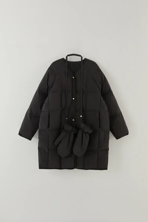 덕다운 리버시블 패딩 BLACK+GLOVE SET