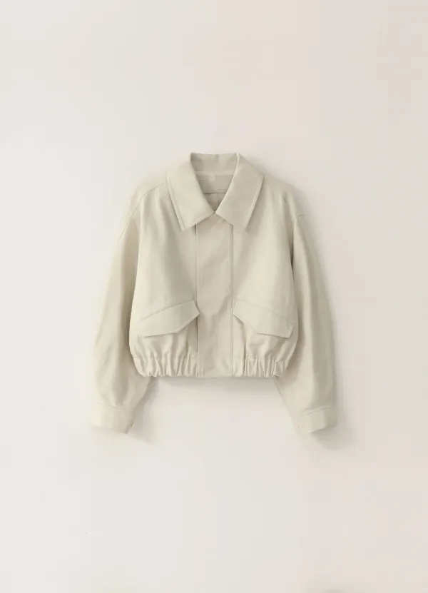 [Limited] Balloon Twill Jacket - Ivory