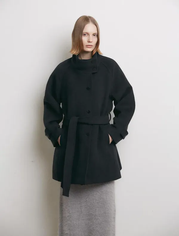 RAGLAN HALF COAT [BLACK]