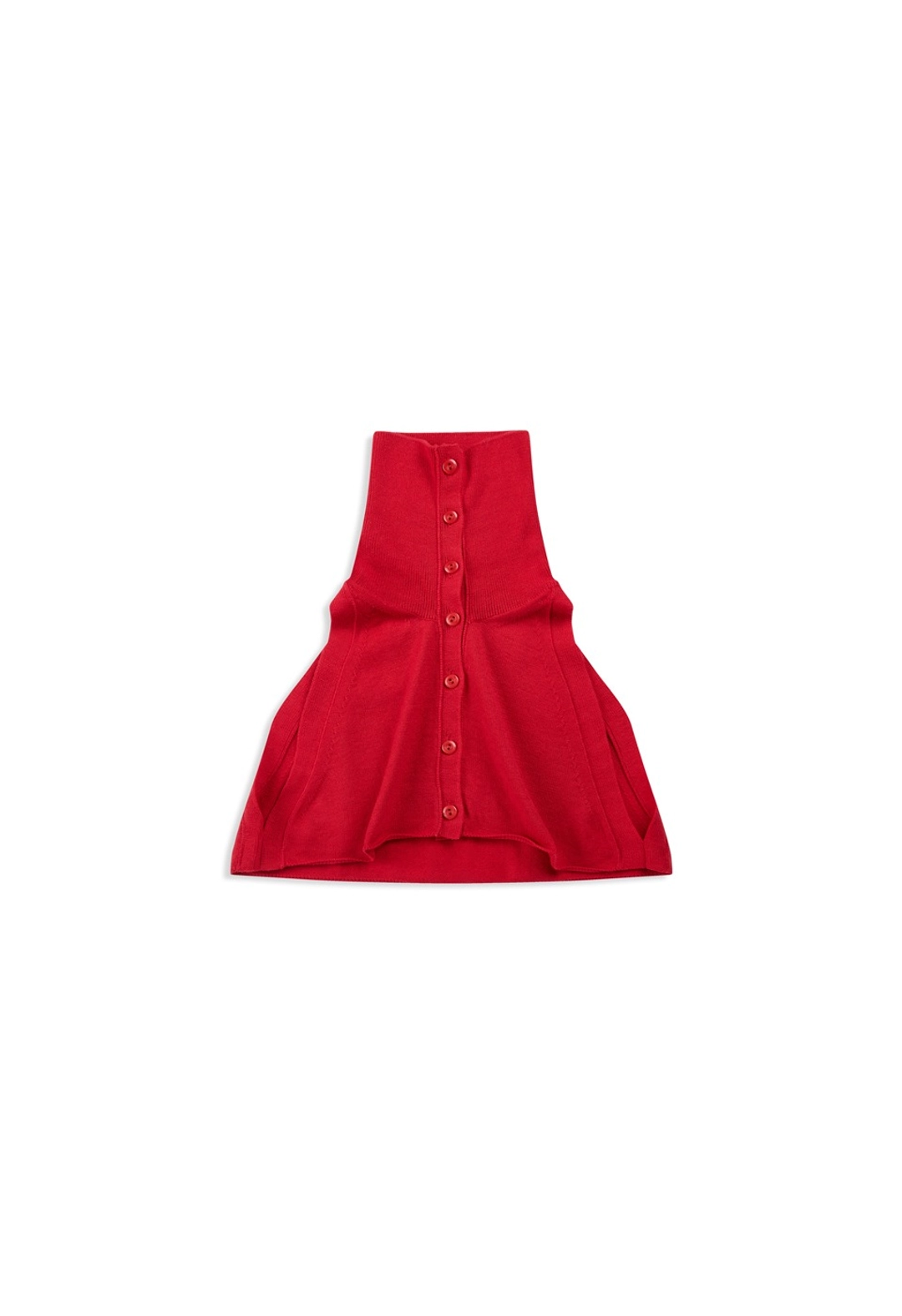 오픈와이와이 BUTTON UP NECK LAYER, RED 상품 이미지 1