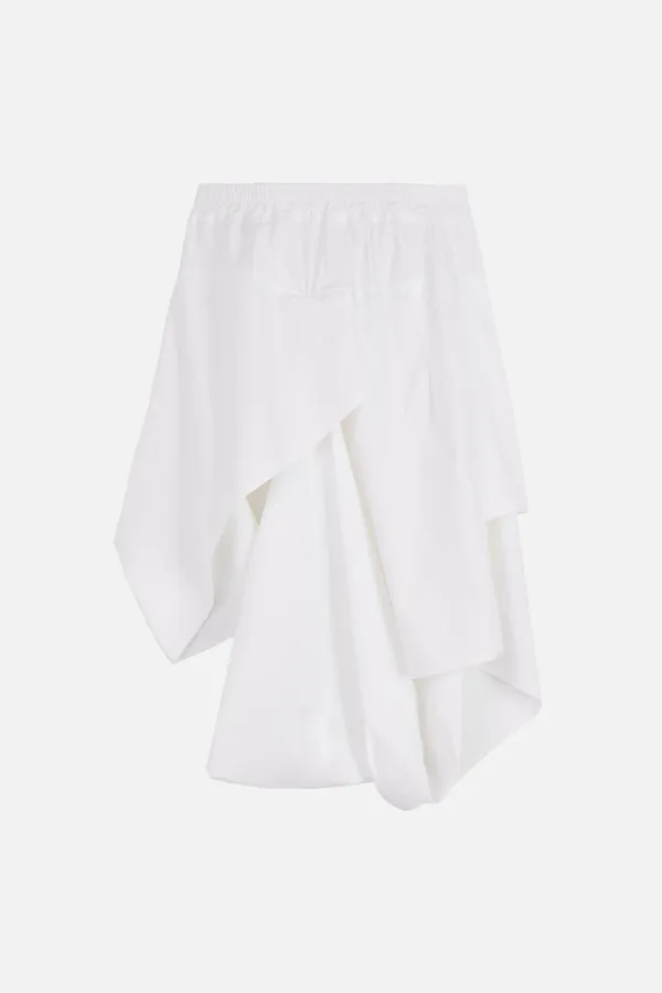 Slashed Drape Skirt _ White