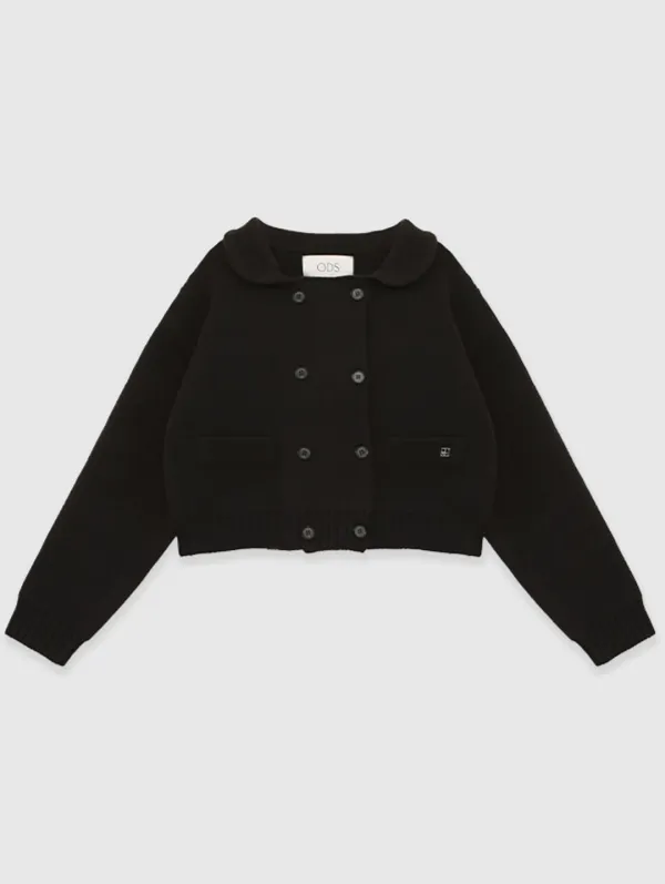 Blaire Wool Collared Jacket (Deep Brown)