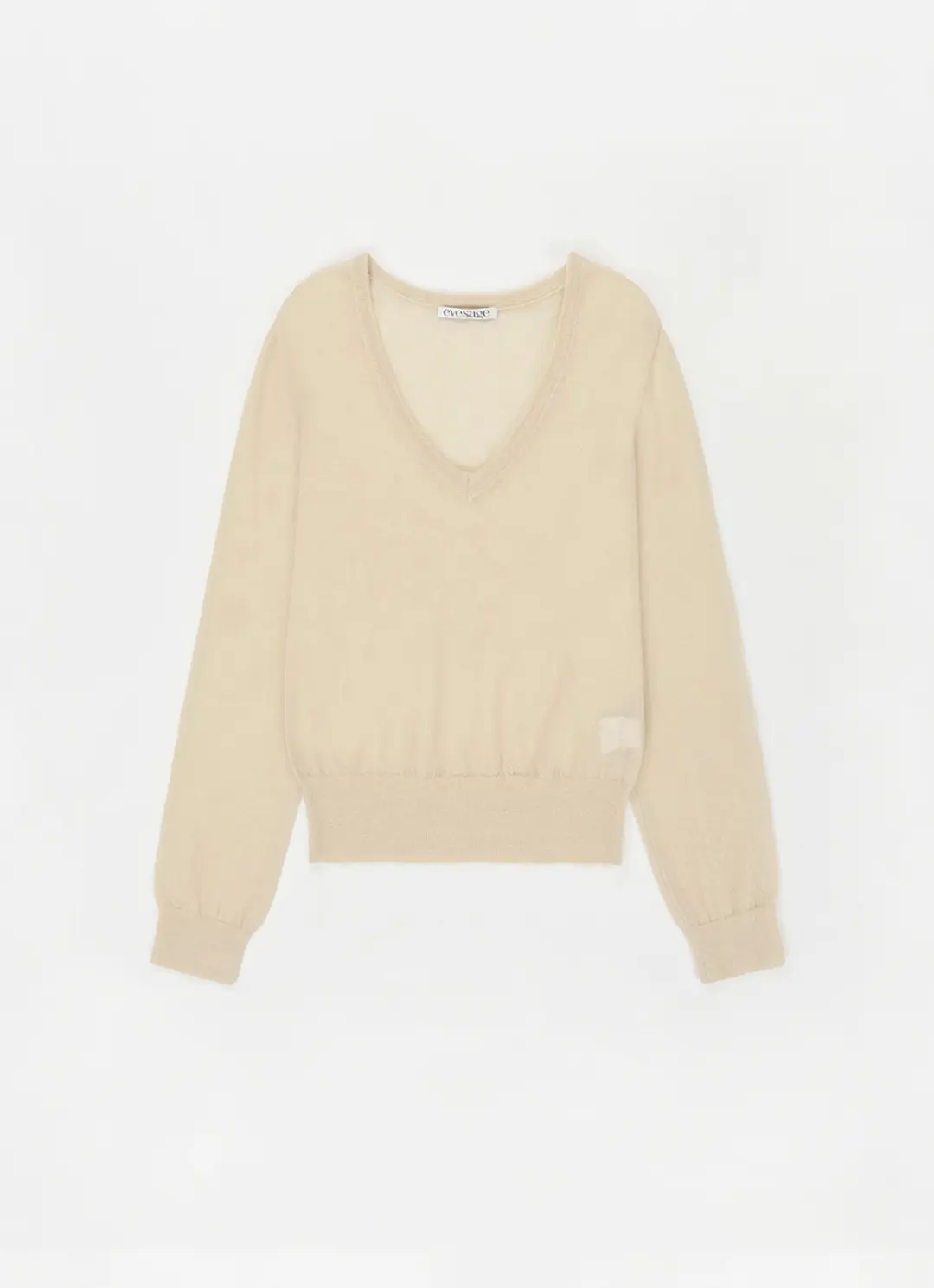 이브세이지 Mohair deep V Knit (Light beige) 상품 이미지 3