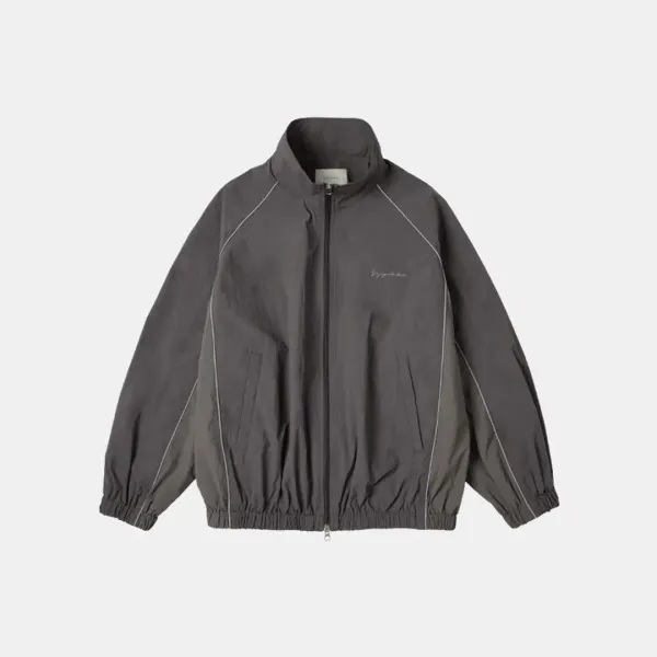 SIOT4132 레트로 플로우 윈드 브레이커_Khaki gray
