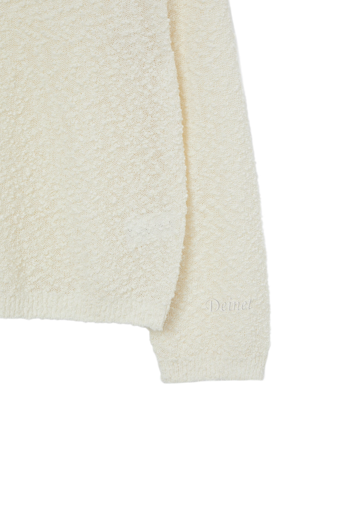 다이닛 BOUCLE KNIT HOODIE IN CREAM 상품 이미지 3