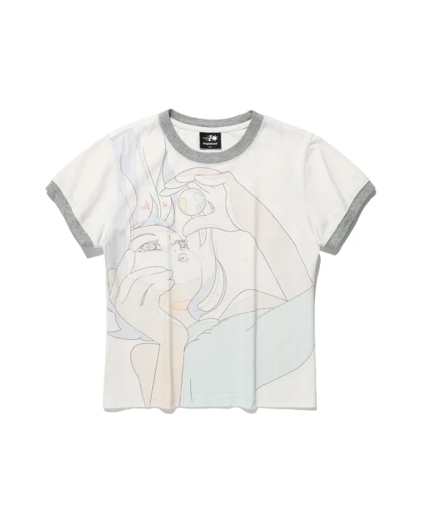 ghost angels ringer tee[white]