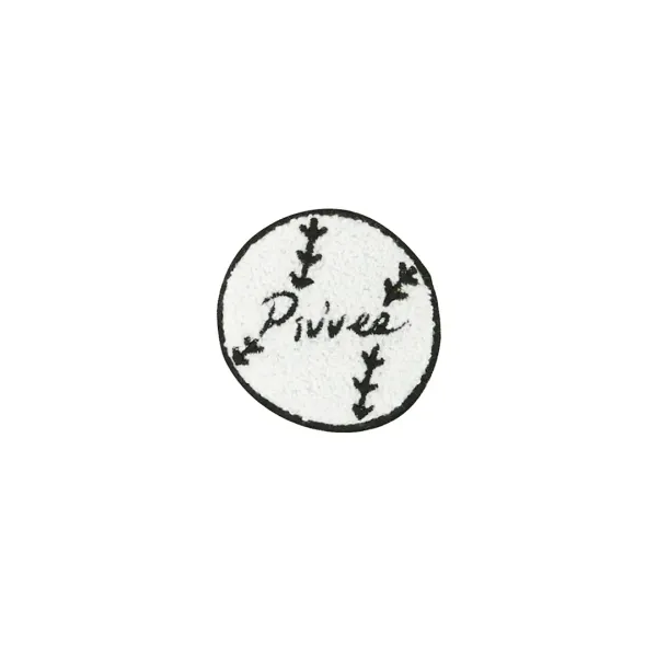 Piv\'vee Baseball Boucle Brooch (ebony black)