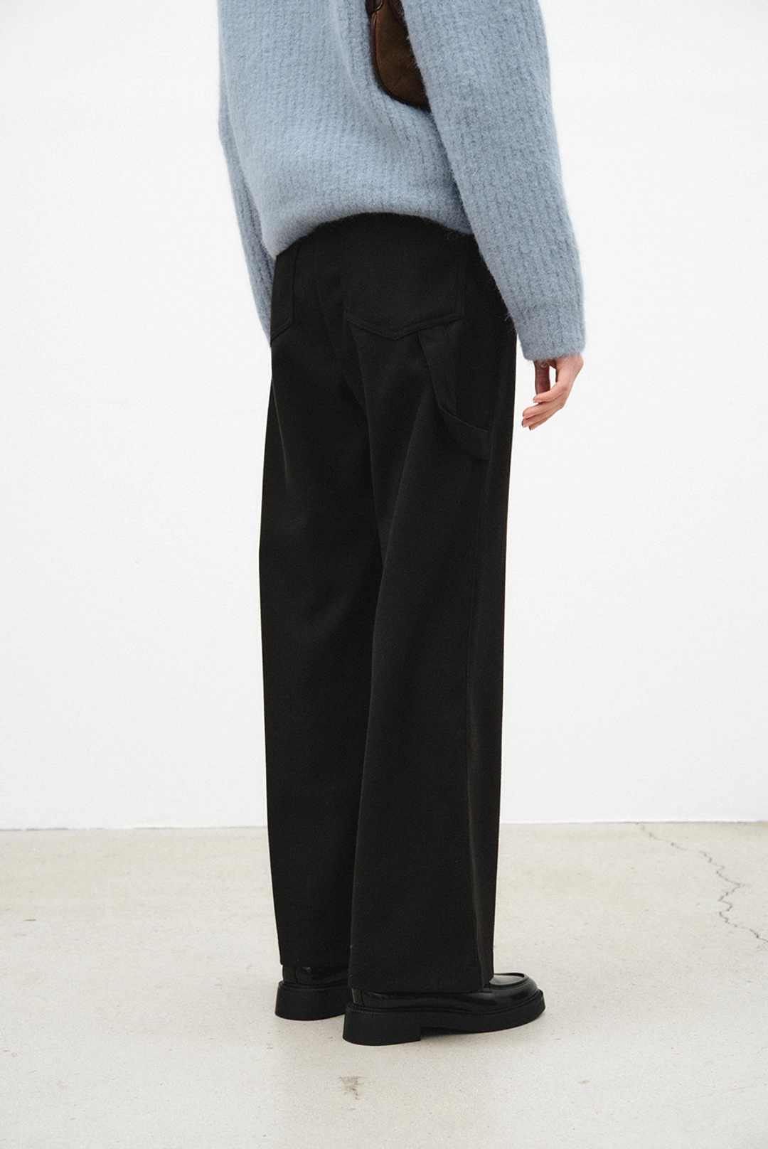 브렌다 브렌든 wide comfo slacks - black 상품 이미지 2