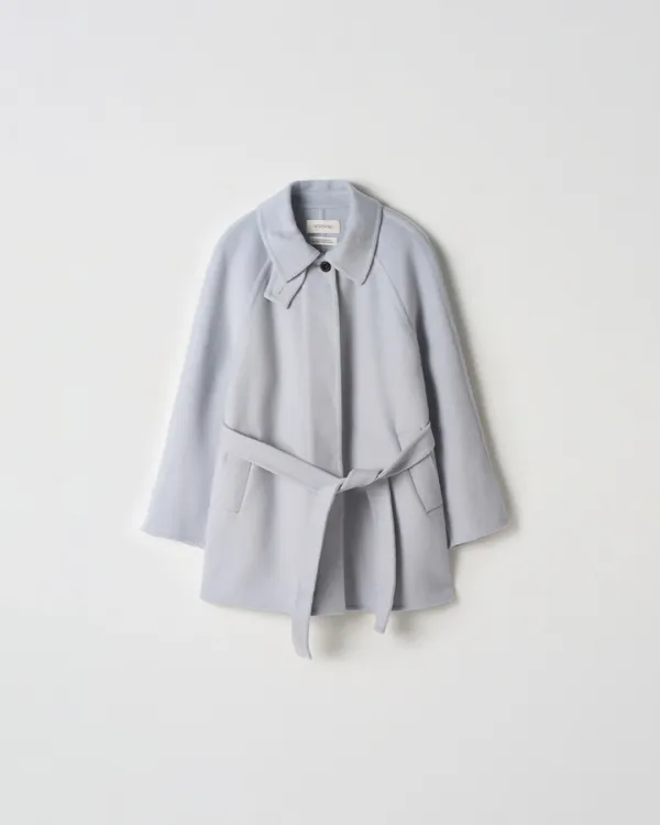 Handmade Wool Half Coat [SKY BLUE]