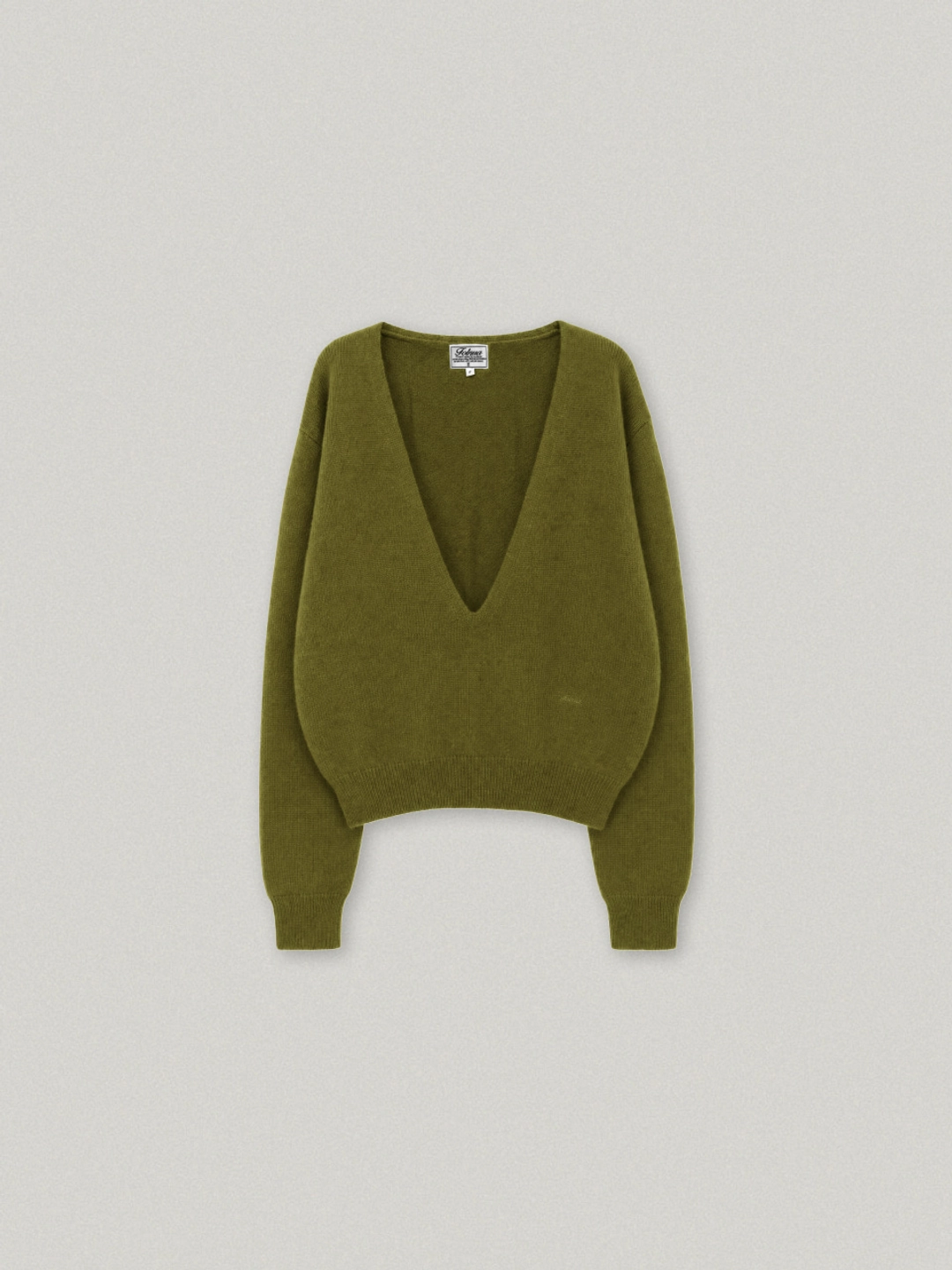 폴뉴아 PLONGER DEEP V NECK KNIT (OLIVE)[10월 07일 예약배송] 상품 이미지 1