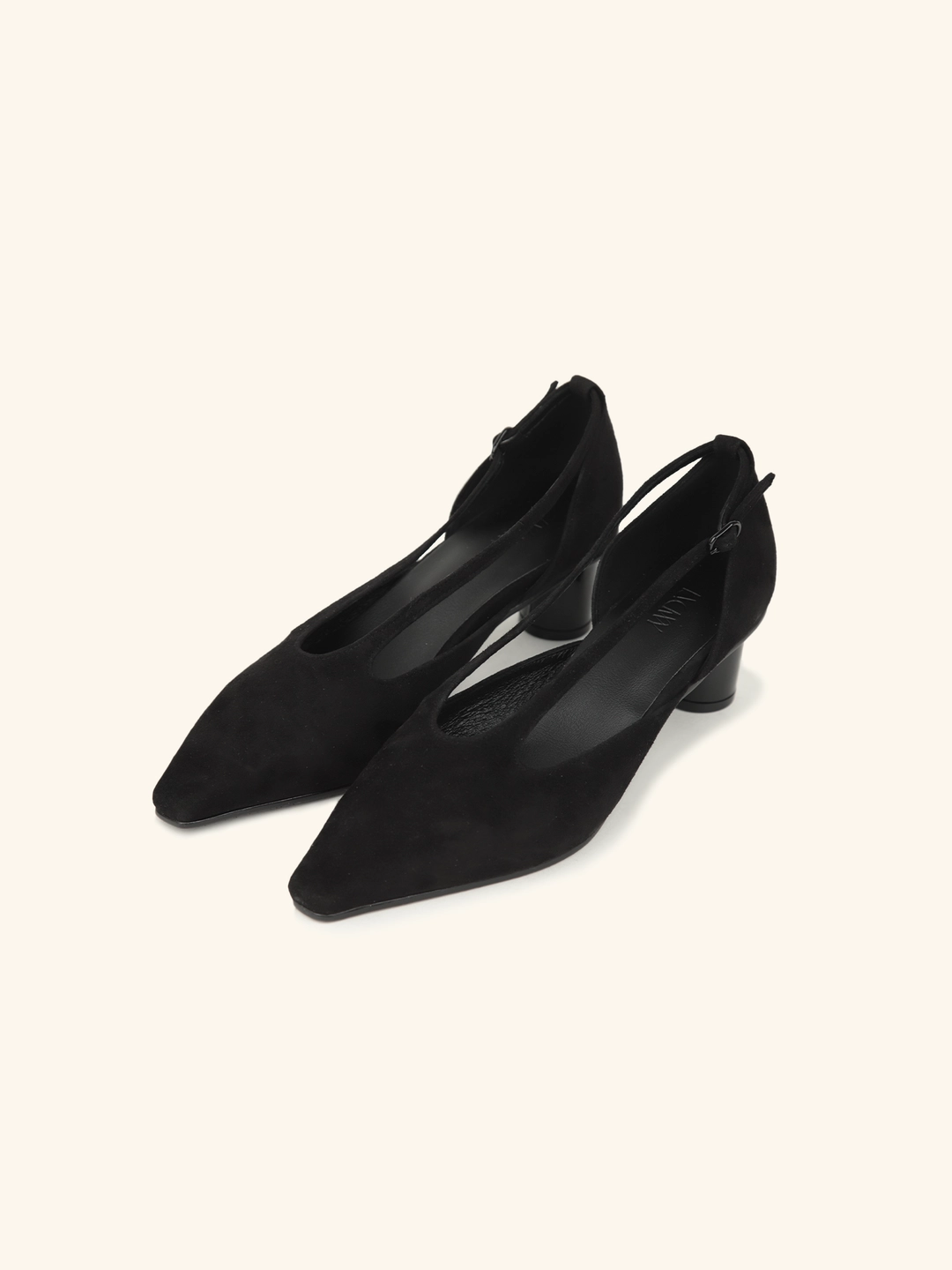 러브듀이 [바로배송] V STRAP pumps / 블랙스웨이드 상품 이미지 1
