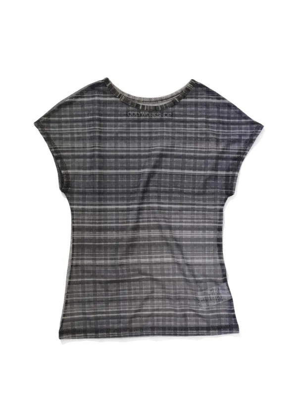 Dark Tartan Mesh Tee