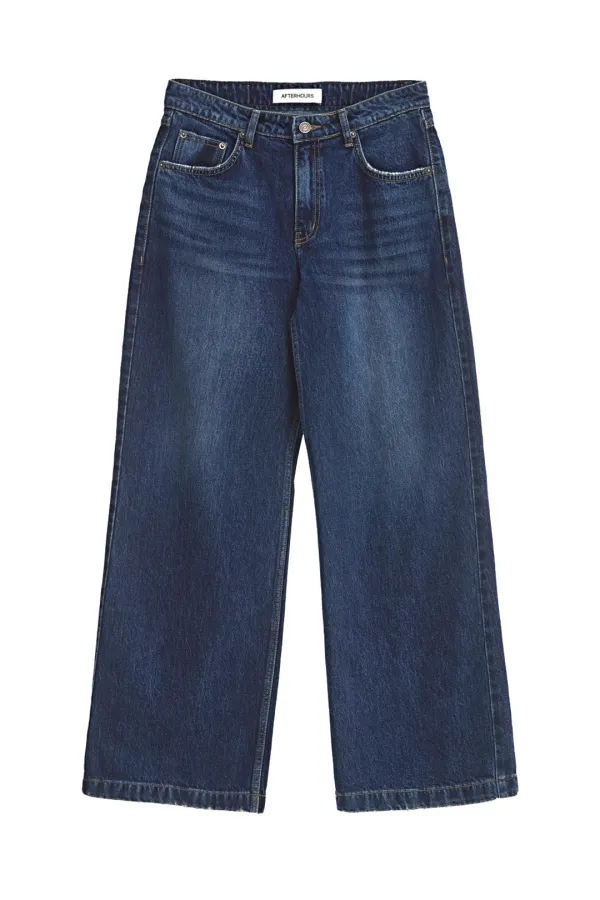 DENIM WIDE PANTS (INDIGO)