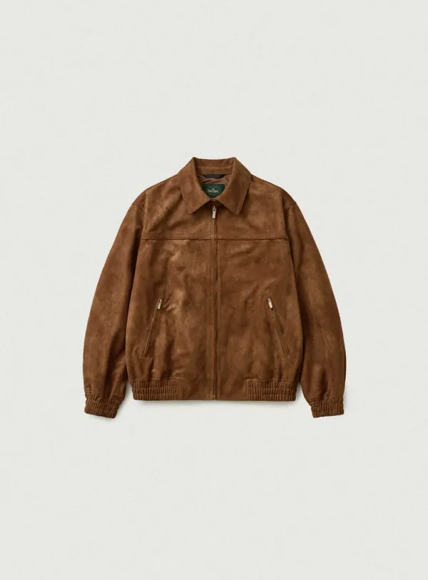 Ranch Suede Blouson Jacket_Brown